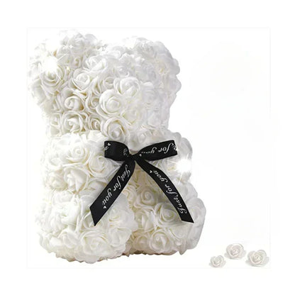 Valentine's Day Artificial Flower Eternal Rose Teddy Bear for Birthday Anniversary Gifts & Decor Miniatures A for my girlfriend