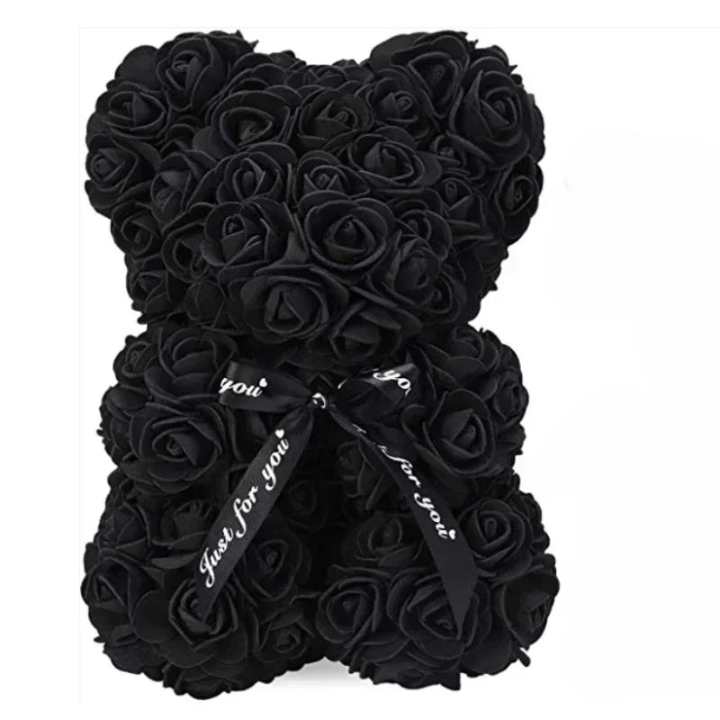 Valentine's Day Artificial Flower Eternal Rose Teddy Bear for Birthday Anniversary Gifts & Decor Miniatures A for my girlfriend