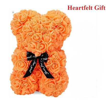 Valentine's Day Artificial Flower Eternal Rose Teddy Bear for Birthday Anniversary Gifts & Decor Miniatures A for my girlfriend